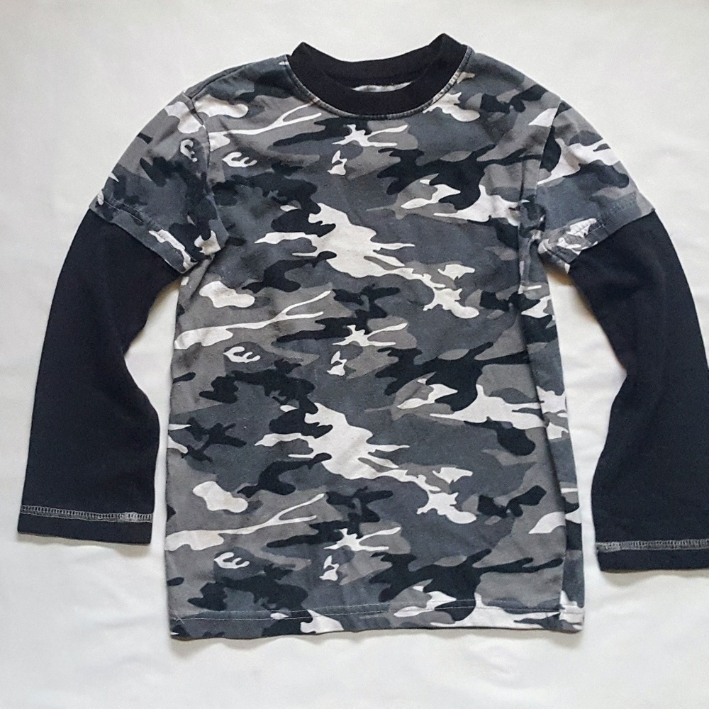 Open Trails Boy's Small 6/7 Long Sleeve Camo Tee